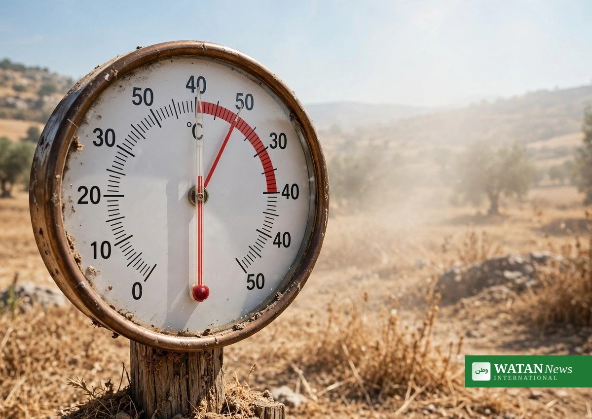 Outdoor thermometer showing extreme heat above 40 degrees during Europe's summer heat stress crisis in 2026