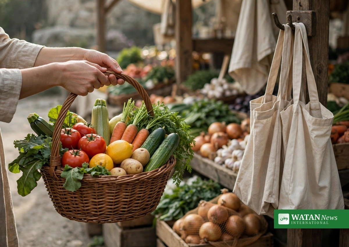 EU greenwashing regler: genanvendelige poser og upakkede grøntsager på marked