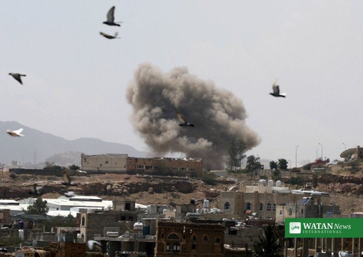 Smoke rises over Sanaa as the Yemen military operation against the Houthis intensifies
