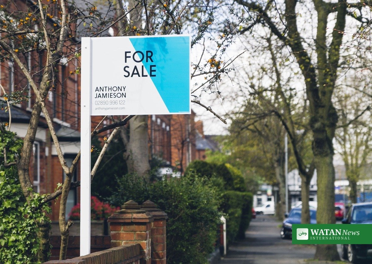 Estate agent For Sale board as UK house prices stall in September