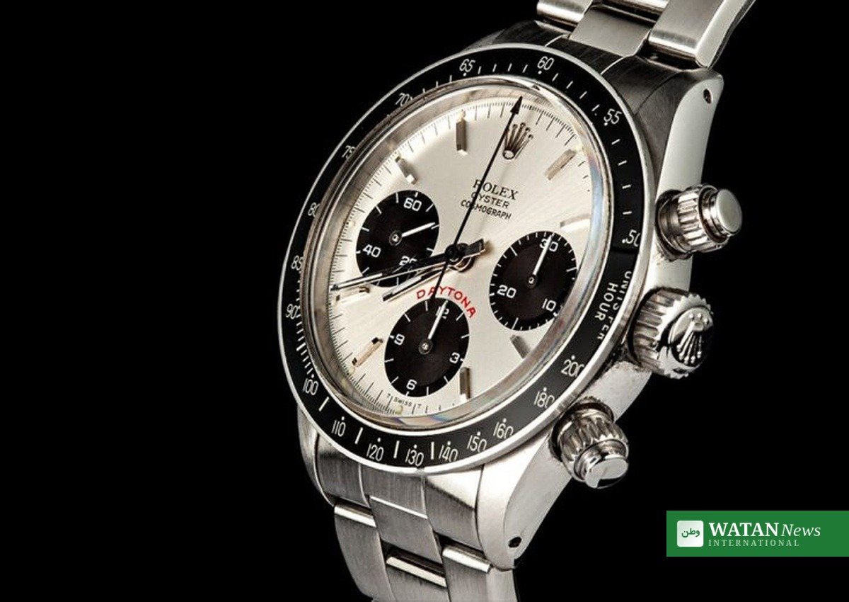 Vintage Rolex Daytona sideprofil ved Rolex auktion i Genève
