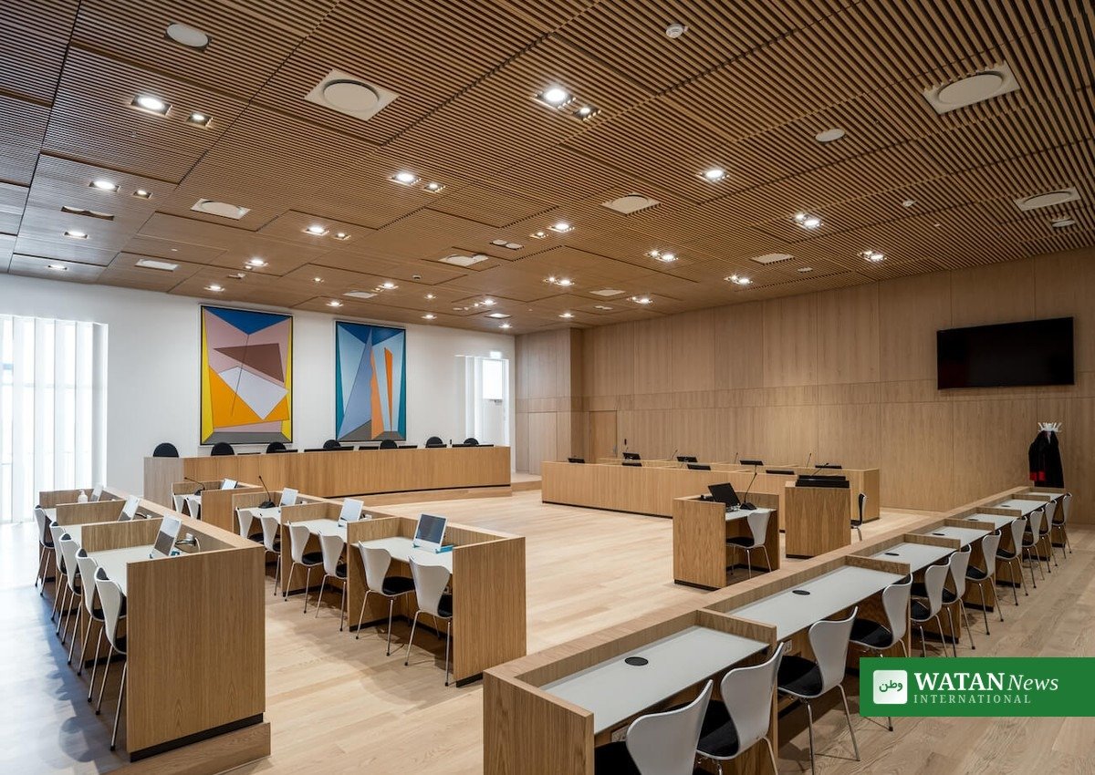 Courtroom in Copenhagen's Østre Landsret — the religious symbols prosecutors debate concerns appearance in Danish courtrooms