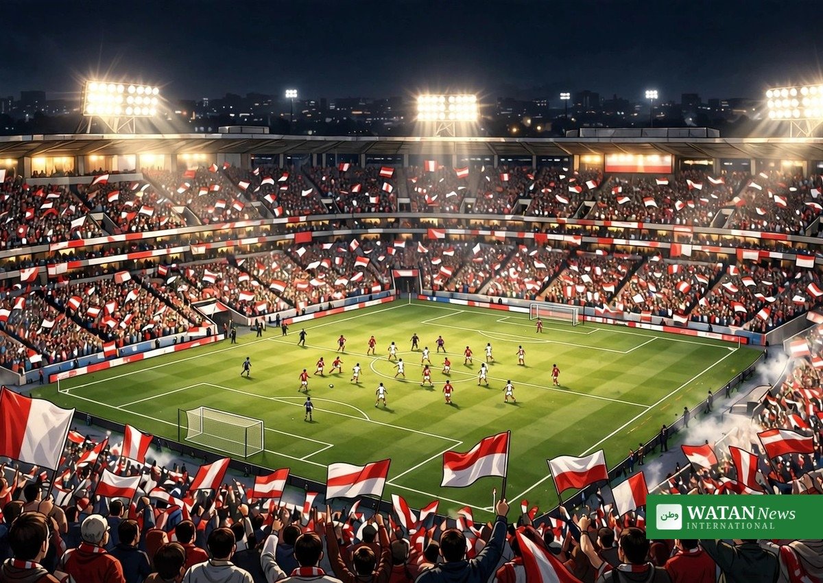 Fyldt fodboldstadion under Danmarks Nations League-kamp