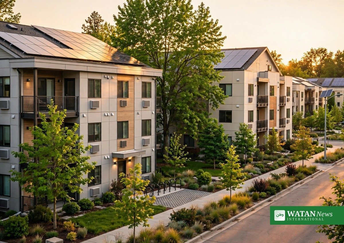 Energy-efficient affordable housing with rooftop solar panels