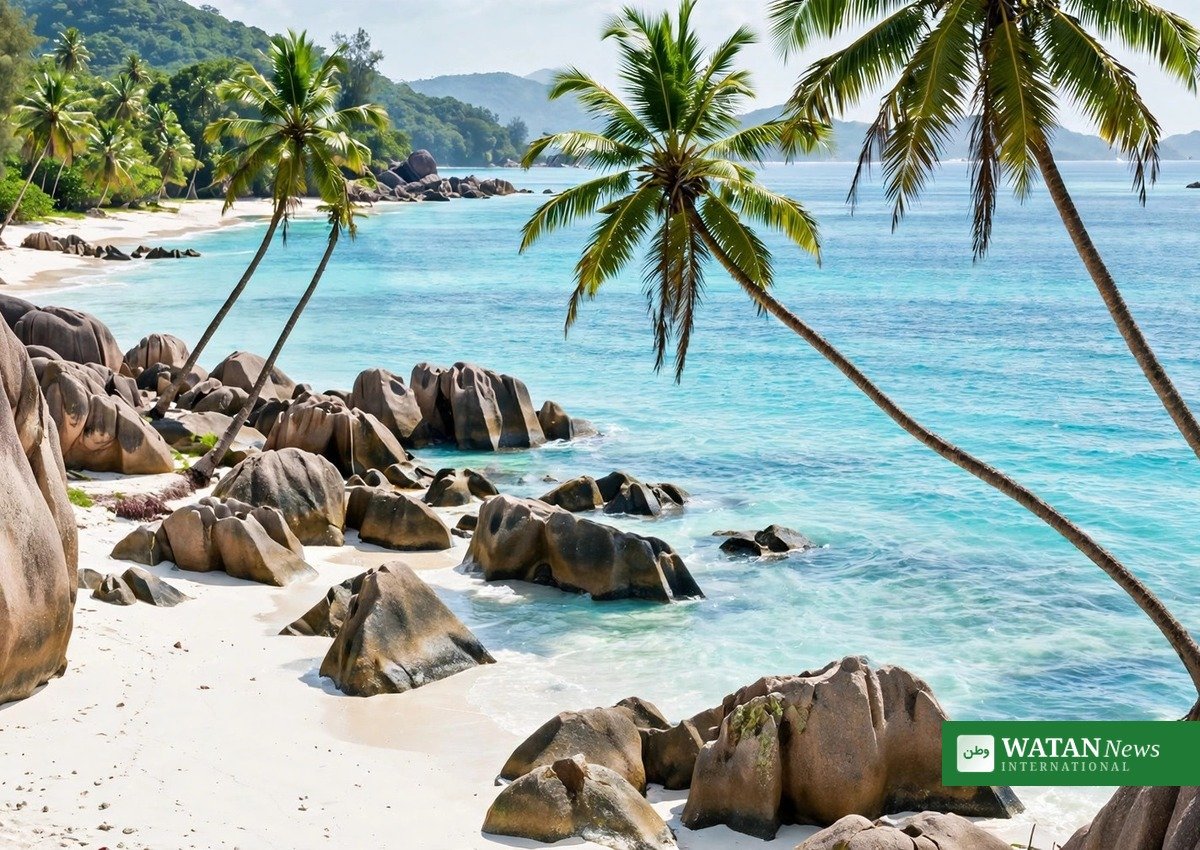 World best travel destinations - Seychelles tropical island beach