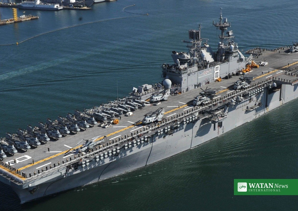 USS Makin Island amphibious assault ship carrying 2,000 US Marines heads toward Middle East