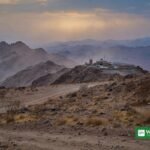 Iran insurgency: security outpost on a dusty mountain ridge in southeastern Iran