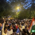 Crowd of protesters at Jantar Mantar in New Delhi during the cockroach movement protests demanding the election chief's resignation
