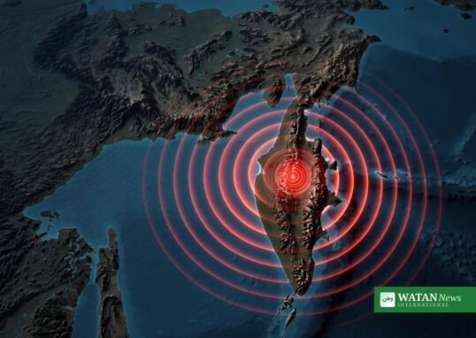 Kamchatka earthquake 7.0 epicentre over the Kamchatka Peninsula, Russia