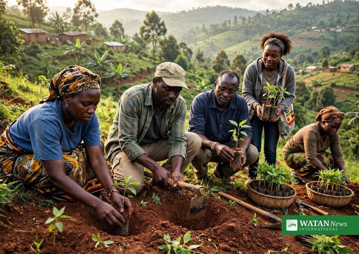 Centenary Bank tree planting in Kanungu Uganda