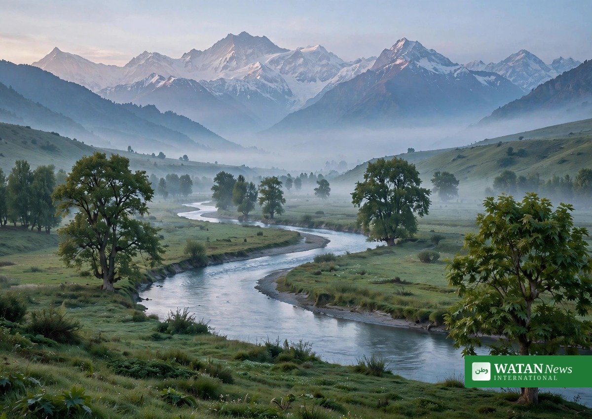 Kashmir valley landscape — illustration for Kashmir dispute resolution and Rana Qasim Noon's call for lasting peace in South Asia