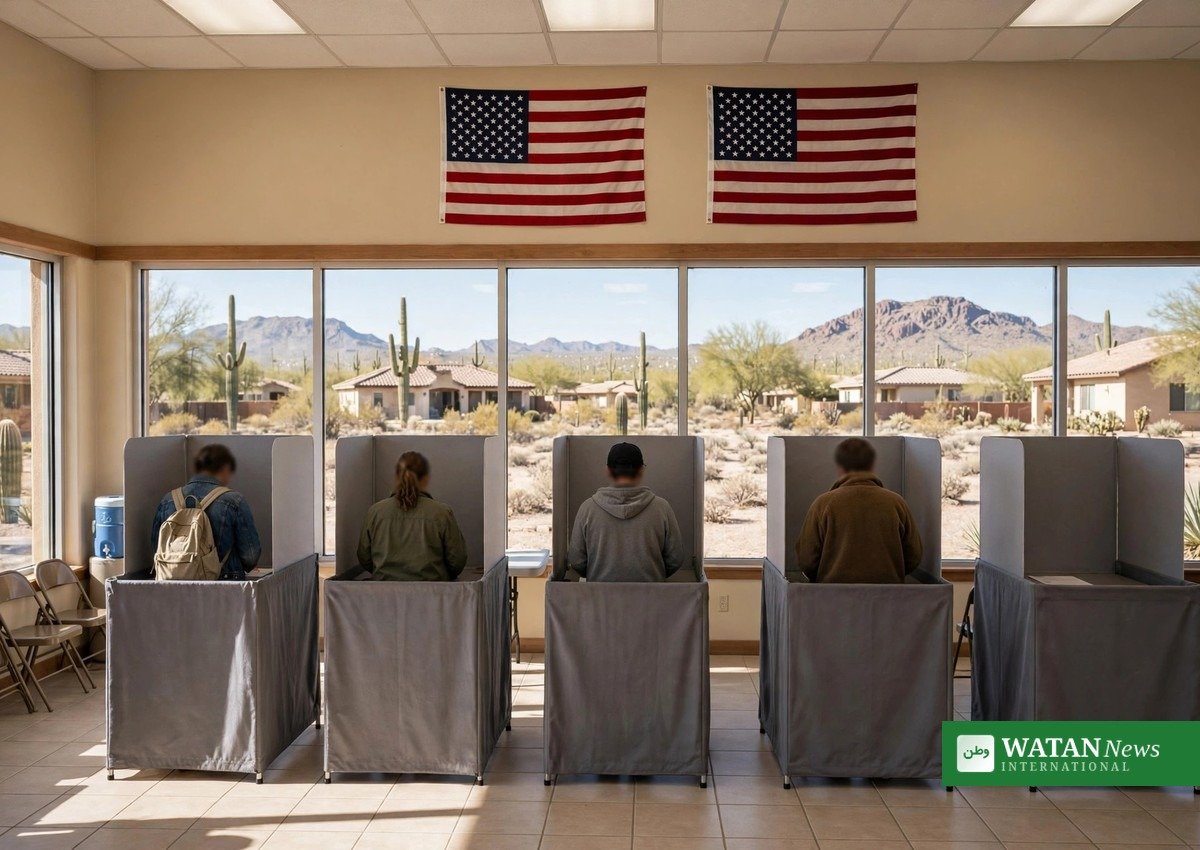 Suburban Gilbert street near an LDS temple in Arizona &mdash; Latter-day Saint voters question Mark Lamb