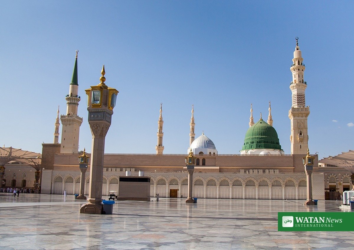 Medina drone attack: courtyard of the Prophet's Mosque in Medina