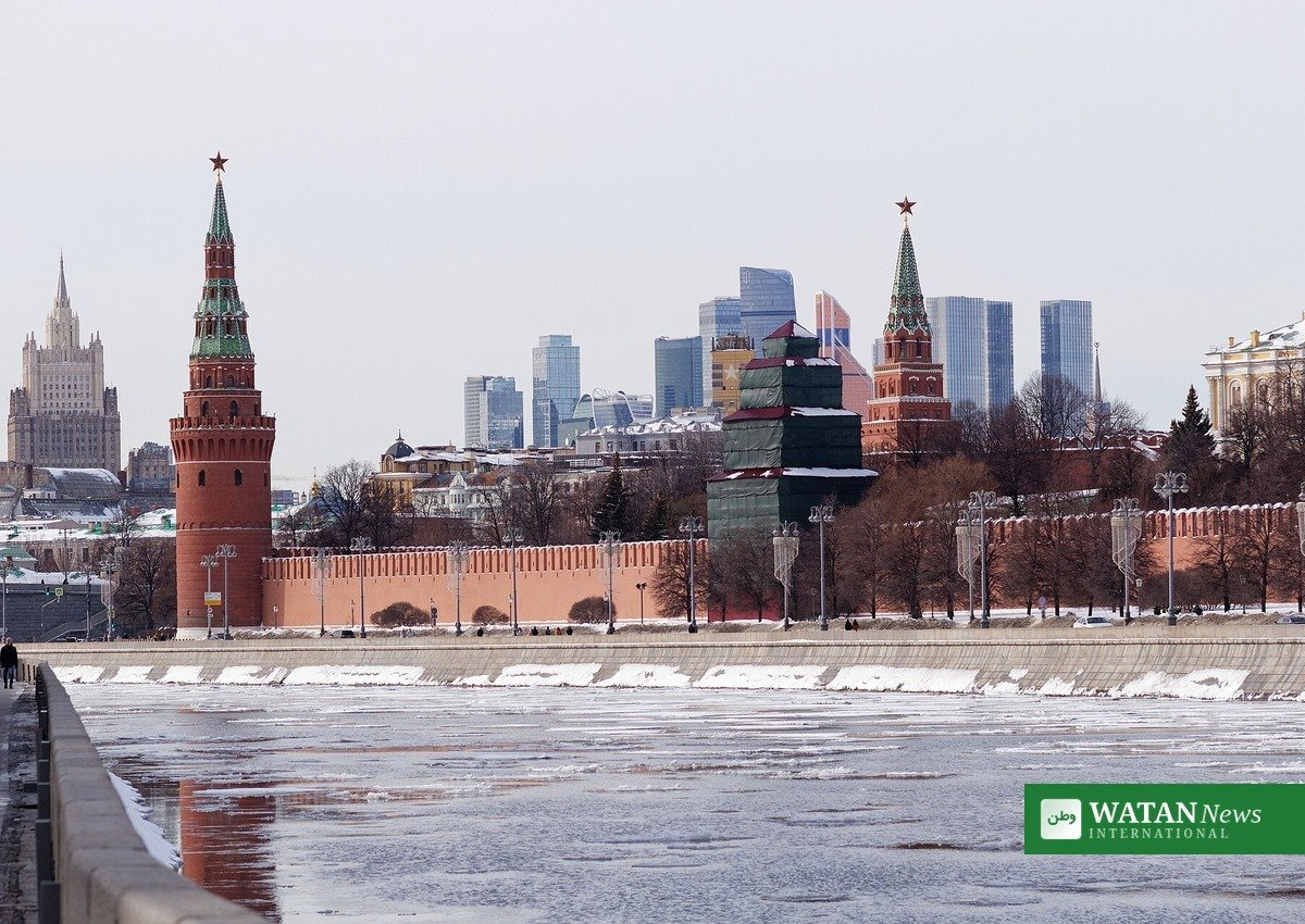 Moscow skyline and Kremlin towers as Ukraine drones target Moscow