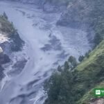Budhi Gandaki river in spate in Gorkha, Nepal after the flash flood