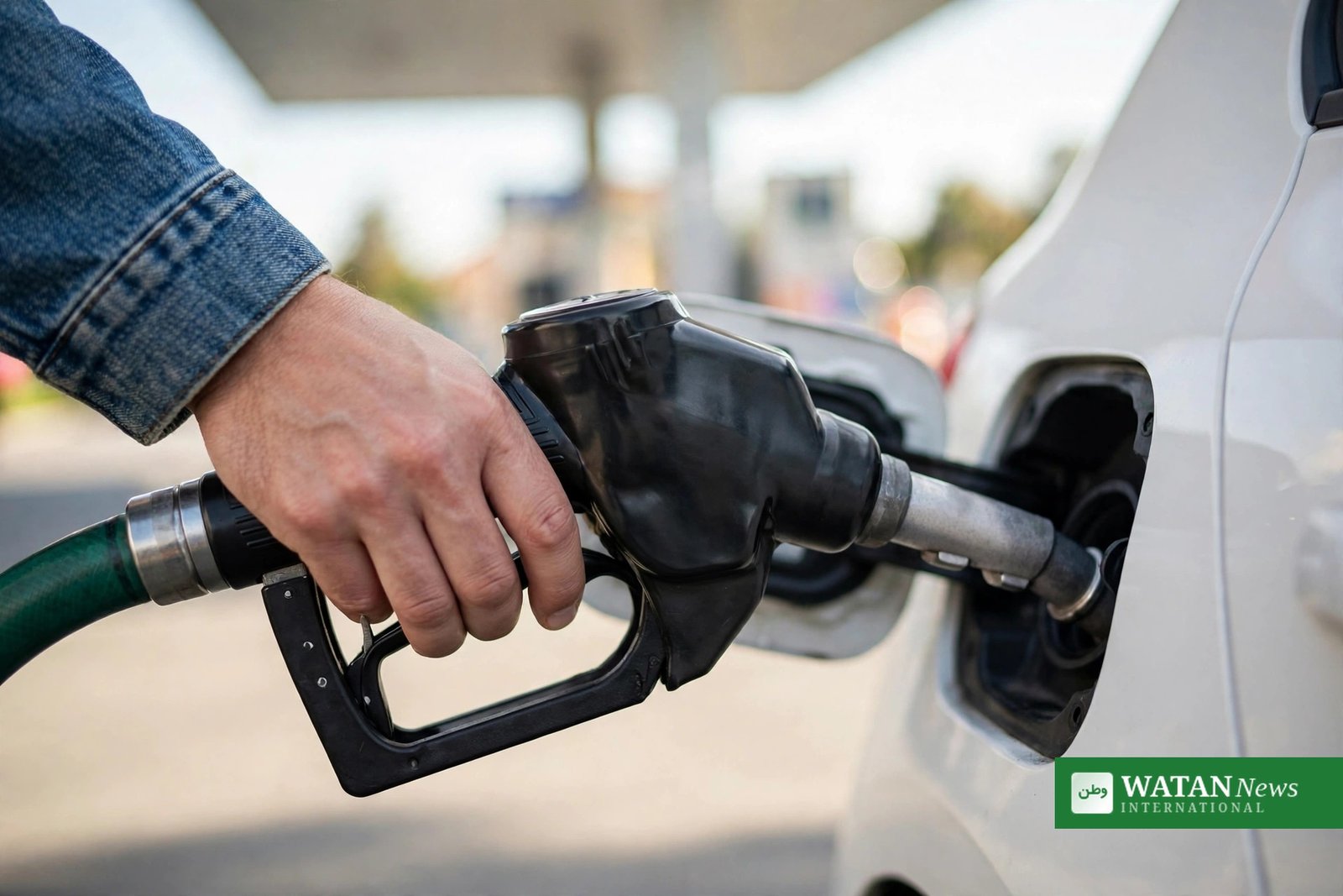 Brændstofpumpe ved tankstation — dieselprisen i Danmark falder med 10 øre pr. liter