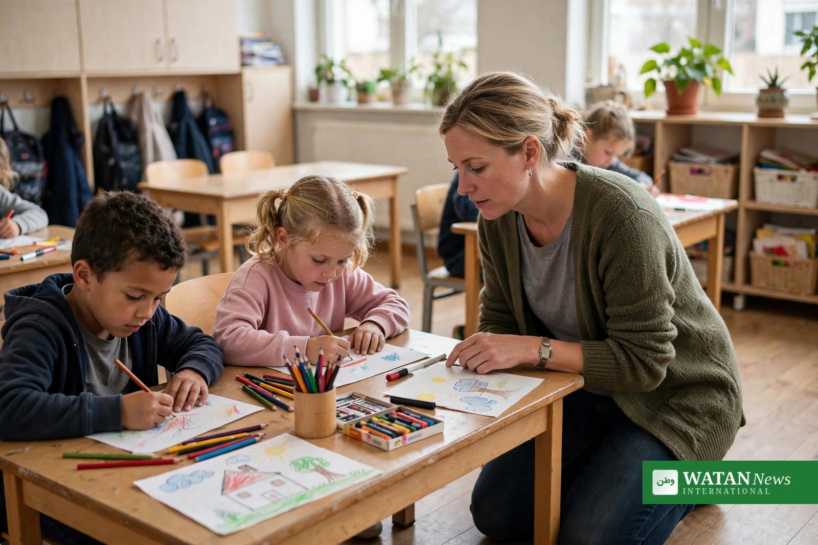 Vold i skolen &ndash; l&aelig;rer med elever i dansk folkeskoleklasse