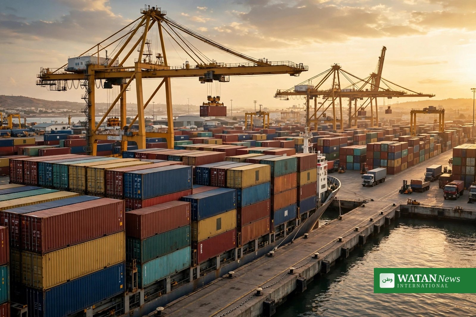 Container ship at seaport — Pakistan forms working group to boost global exports