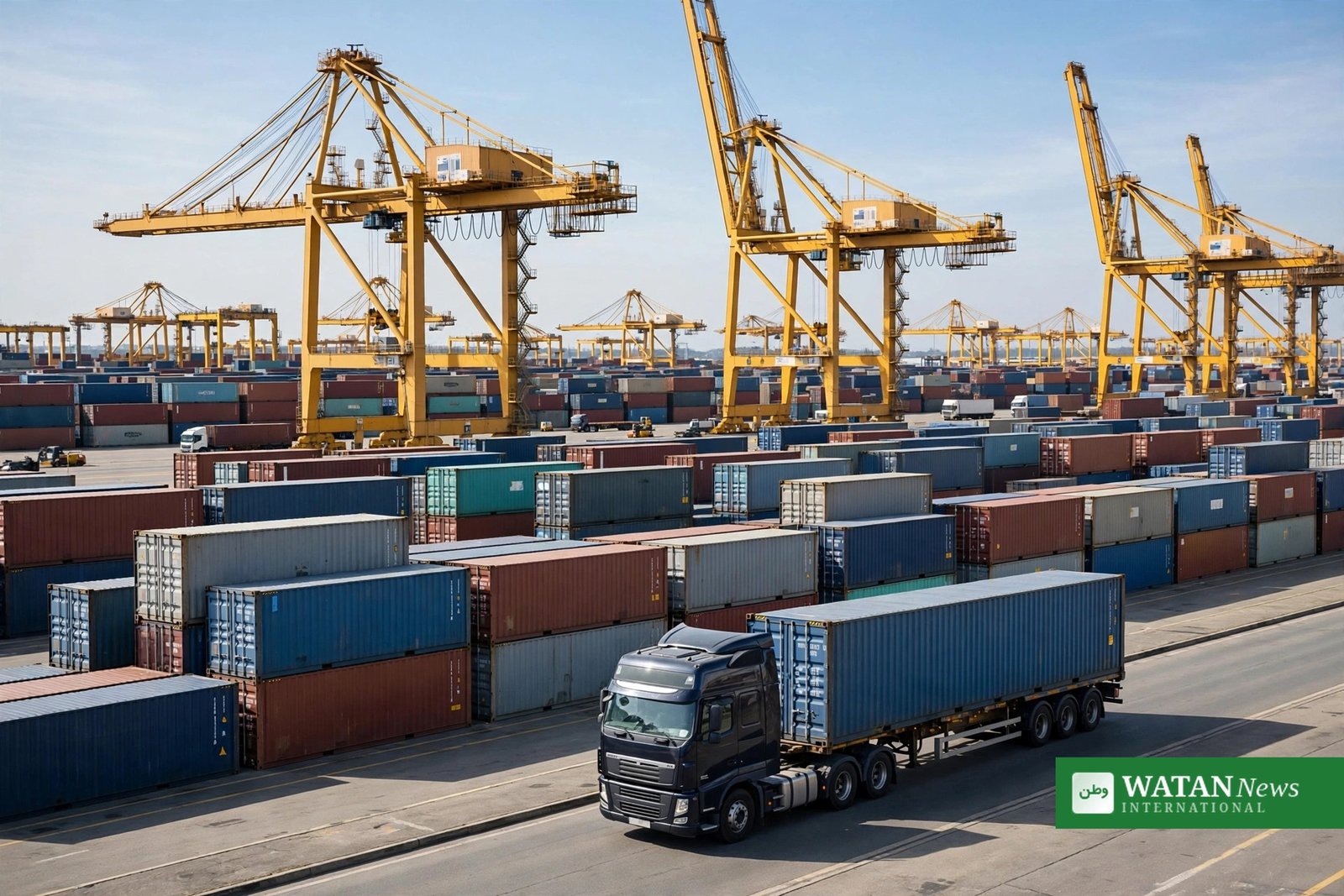 Cargo containers at port terminal — Pakistan working group to ease shipping challenges and boost exports