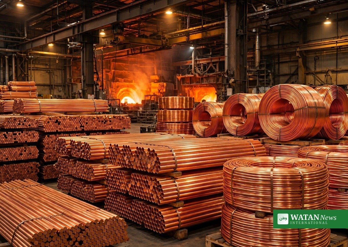 Stacks of refined copper rods and coils - Pakistan exports to China 2026 led by copper up 68.51 percent