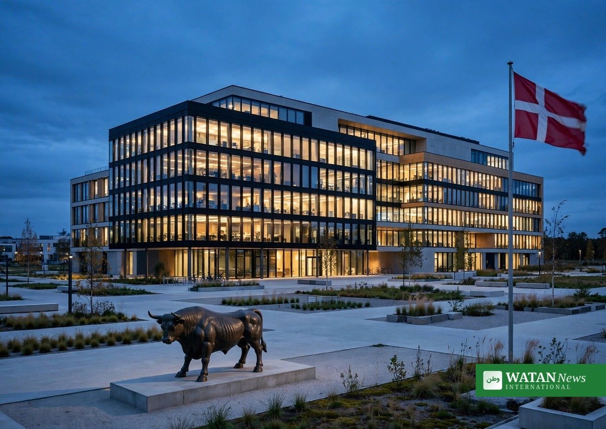 Novo Nordisk 2030-plan: medicinalgigantens hovedkvarter i Bagsværd med Apis-tyren (illustrationsfoto)