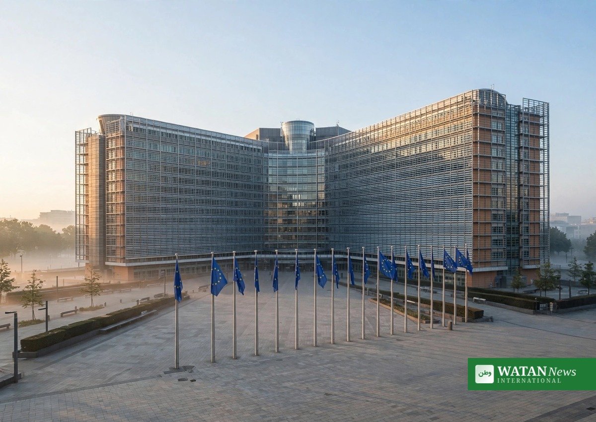 Modbydelig alliance – EU-Kommissionens Berlaymont-bygning i Bruxelles med EU-flag