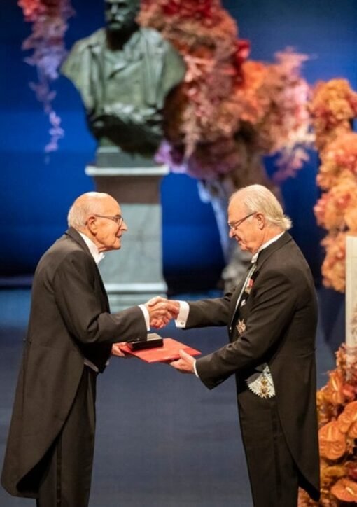 Nobel medal presented at the Nobel Prize award ceremony in Stockholm
