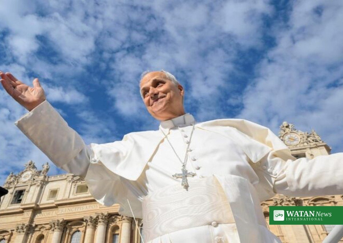 Pope Leo XIV waving to pilgrims in St. Peter's Square, Vatican City