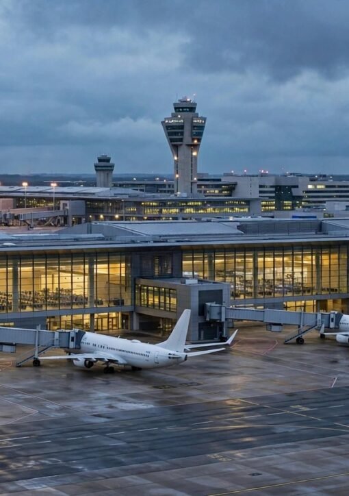 Riyadh airport flights — aircraft parked at King Khalid International Airport after reopening