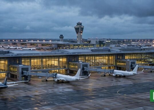 Riyadh airport flights — aircraft parked at King Khalid International Airport after reopening