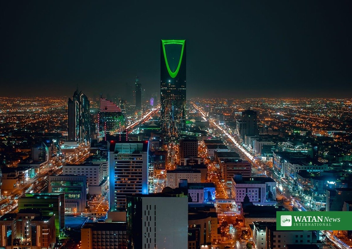 Riyadh skyline at night, Saudi Arabia