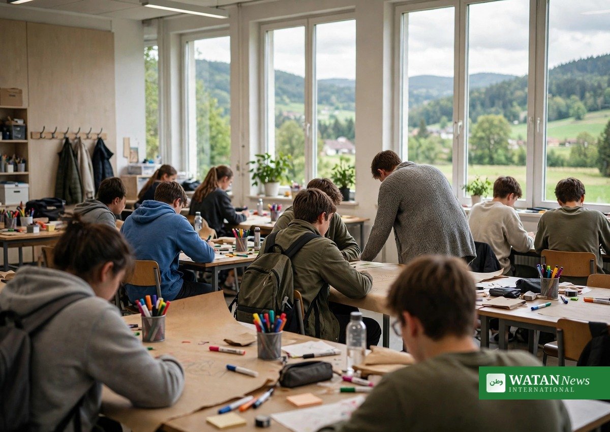 Students in a Burgenland school workshop shaping the youth climate strategy