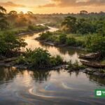 Nnimmo Bassey Port Harcourt lecture — Niger Delta riverscape at dusk