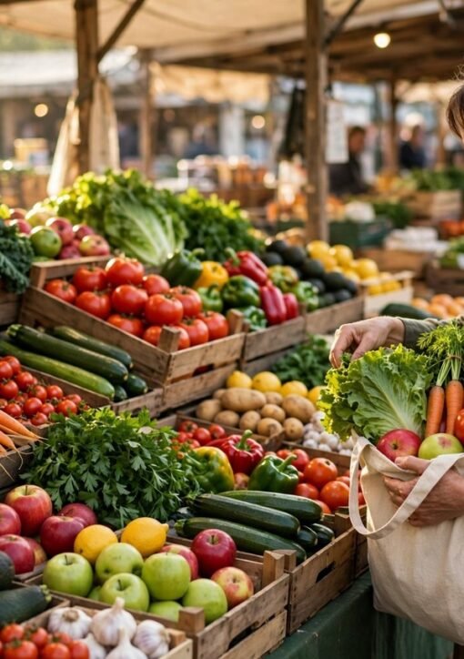 Food for Our Planet frisk grønt på marked