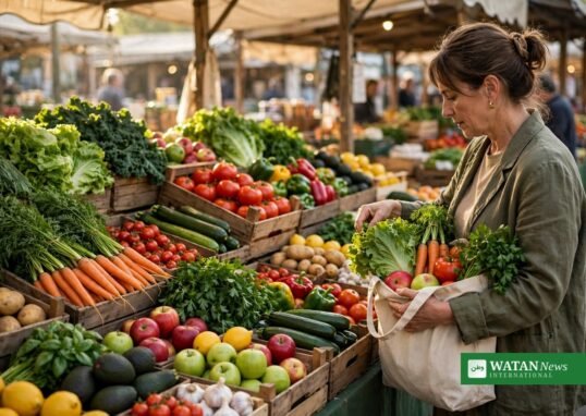 Food for Our Planet frisk grønt på marked