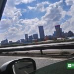 Johannesburgs skyline i Sydafrika