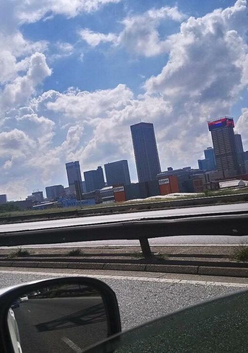 Johannesburgs skyline i Sydafrika