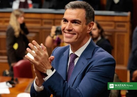 Pedro Sánchez in Spain's parliament after calling a snap election