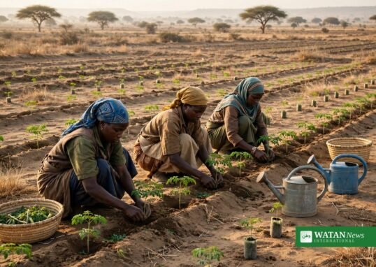 Women farmers planting moringa seedlings in Mali agroforestry field, UN SDG Action Awards 2026