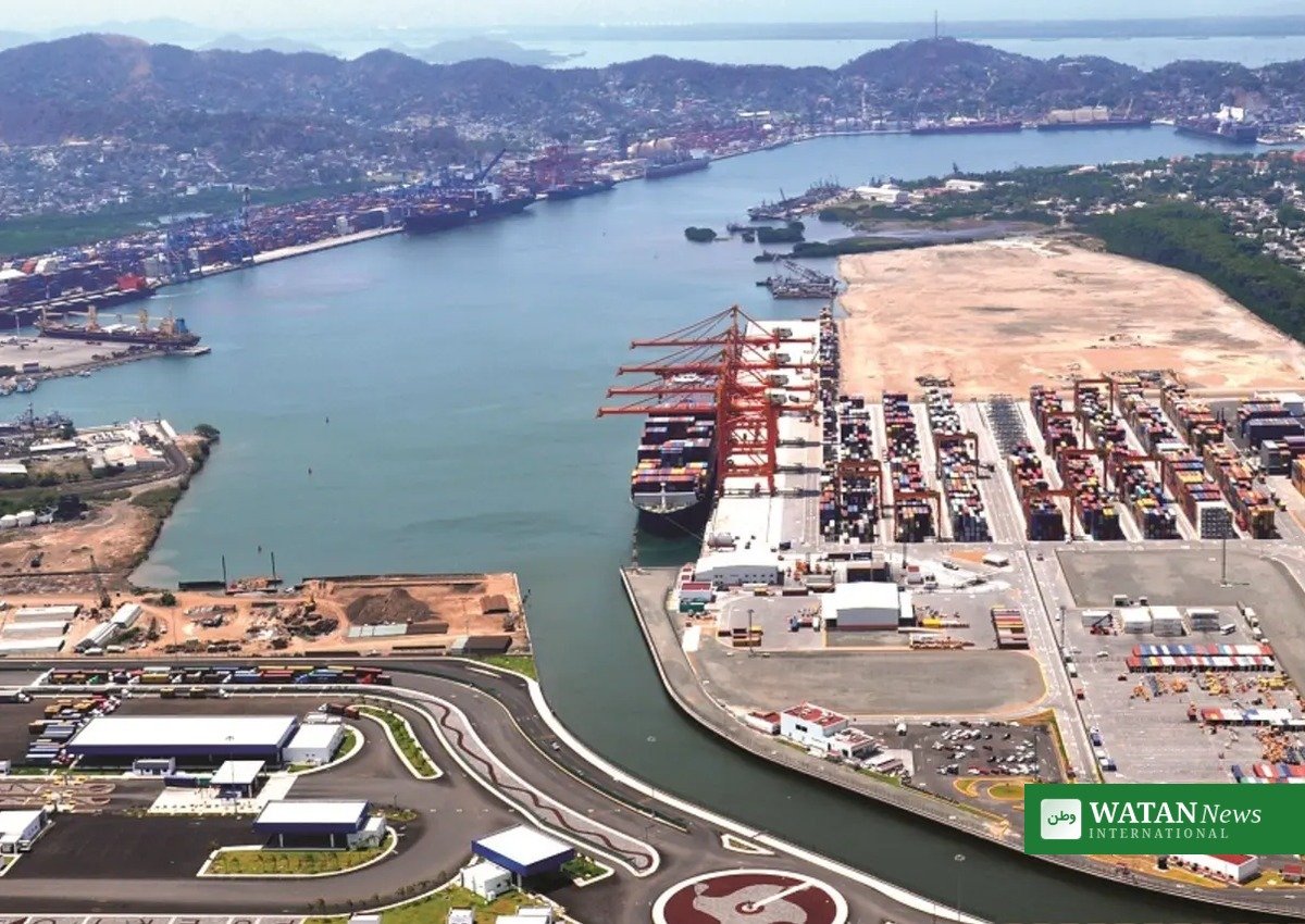 Port of Manzanillo, Mexico, in the path of Hurricane Simon
