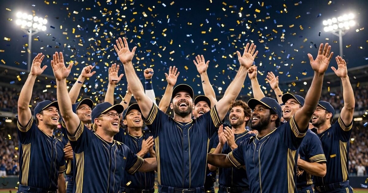 Milwaukee Brewers celebrate their World Series 2026 berth after sweeping the Dodgers.