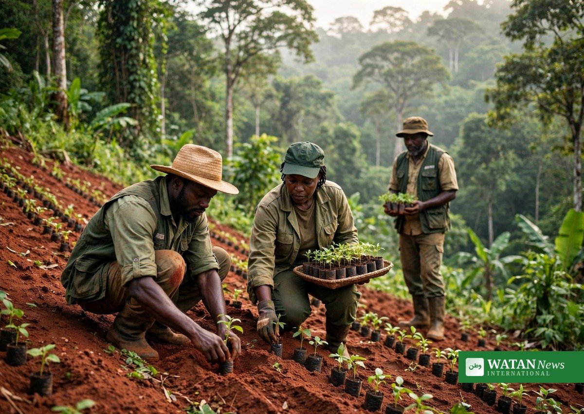 Subri skovrestaurering Ghana træplantning