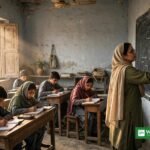 Maryam Nawaz World Teachers' Day — a teacher guiding students in a Punjab classroom