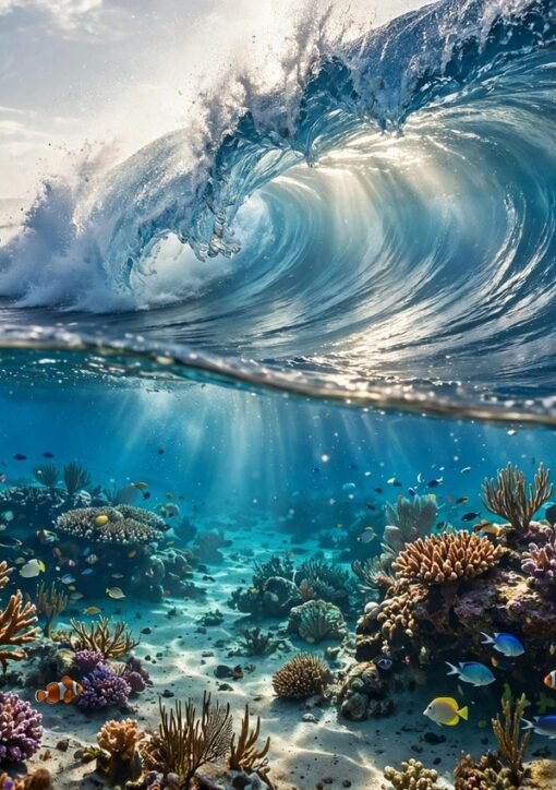 CNN Call to Earth Day 2026 Think Blue ocean wave over coral reef