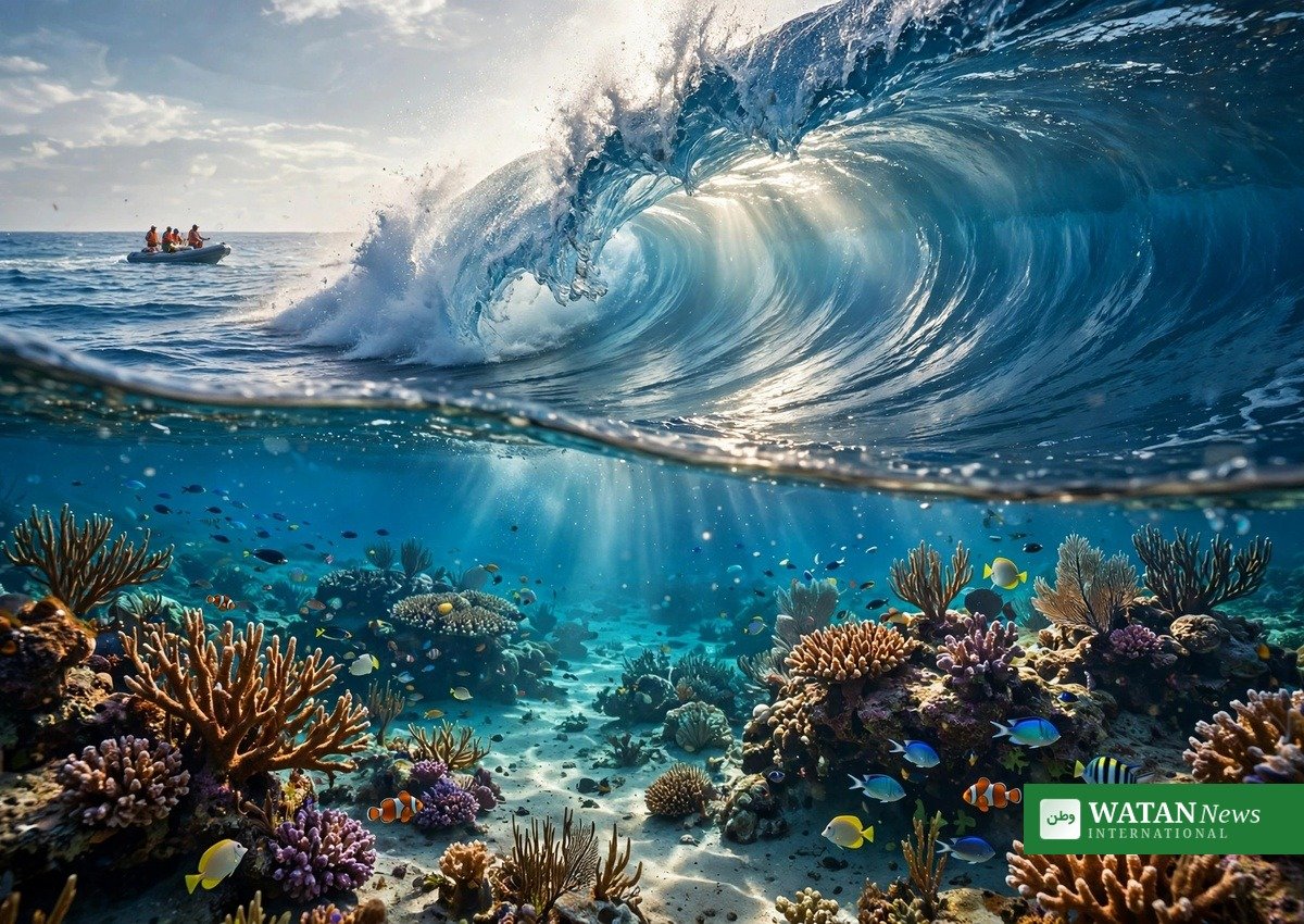 CNN Call to Earth Day 2026 Think Blue ocean wave over coral reef