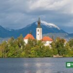 Panoramic view of Lake Bled, Slovenia