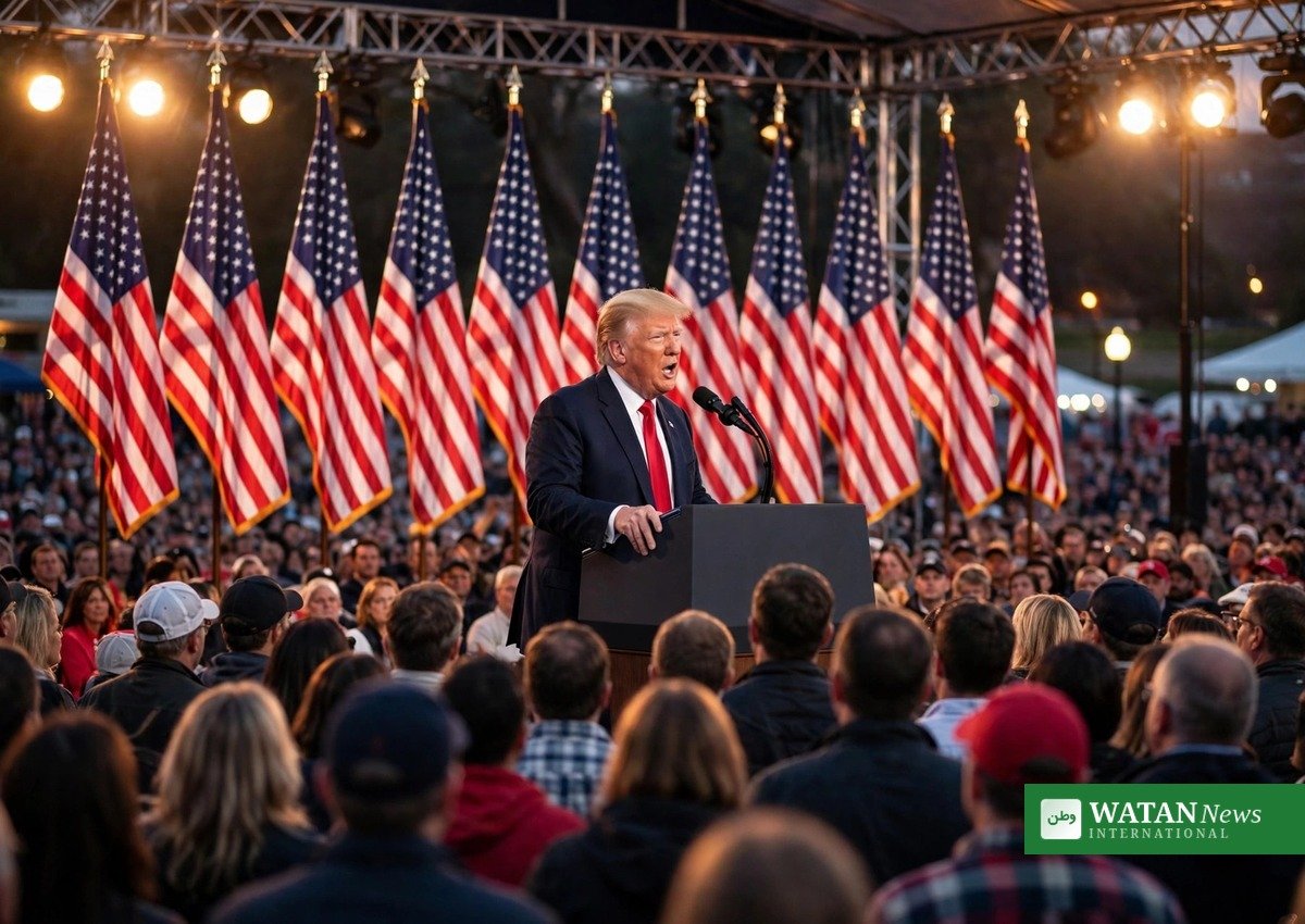 Donald Trump at a campaign rally where he made the Trump Iran claim that Iran could take out Los Angeles or San Diego