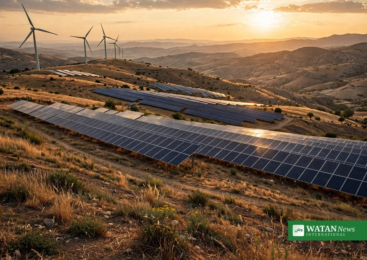 Türkiye renewable energy solar panels wind turbines Anatolian hills