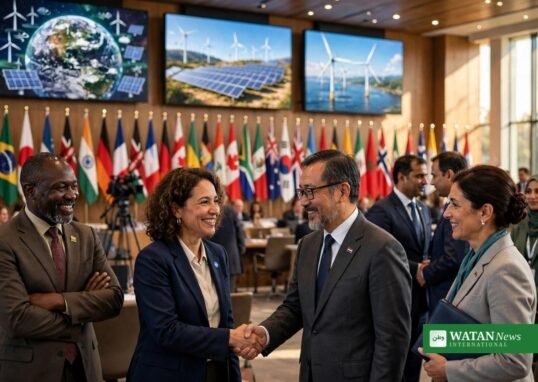 Climate diplomats at an international conference - Green Ambassador explainer