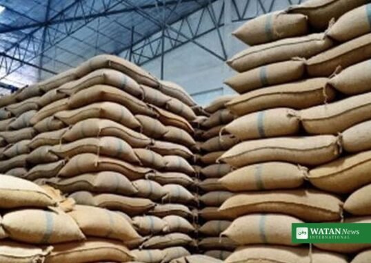 بلوچستان میں گندم کی بوریوں کا ذخیرہ